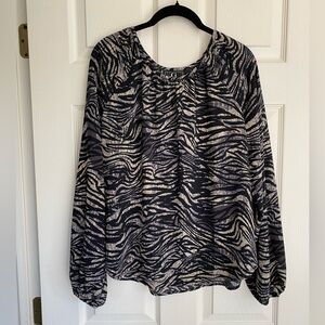 G by Giuliana Zebra Print Top